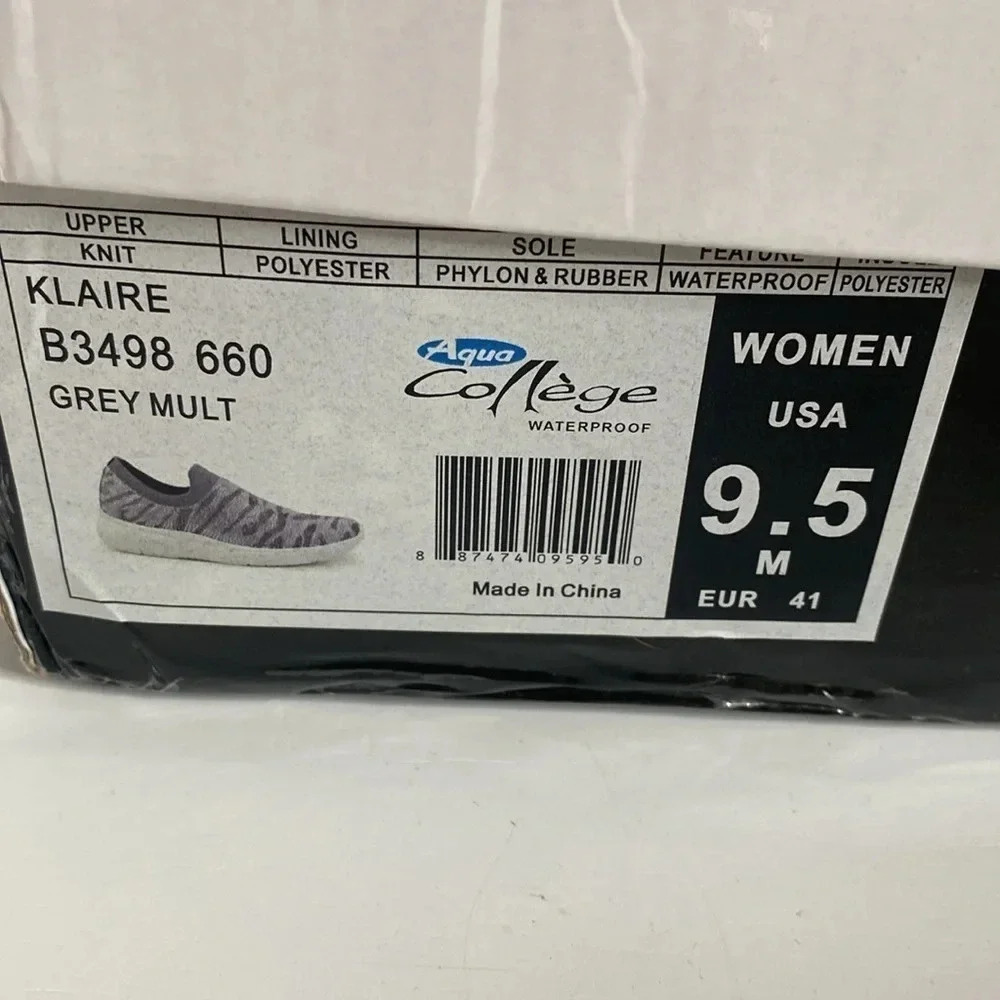 AQUA COLLEGE Zebra Print Slip On Sneakers - Picture 4 of 4